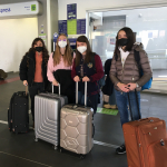 La squadra EGMO 2022 in partenza all'aeroporto